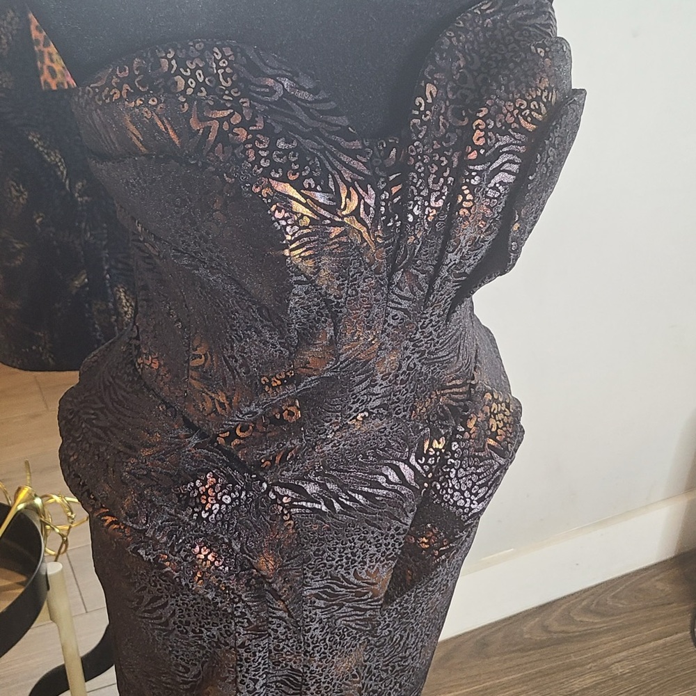 Abyss By Abby Black Sweetheart Strapless Gown